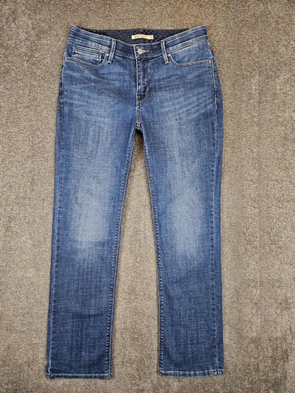 Levi's 525 Perfect Waist Straight Jeans Womens 10 (31x30) Medium Blue Stretch